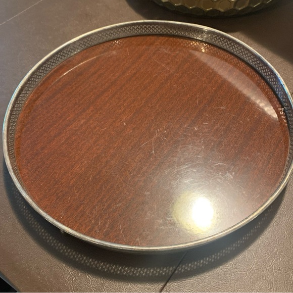 MCM Vintage Formica 12” & 14”Serving Tray silver plated - Picture 4 of 16